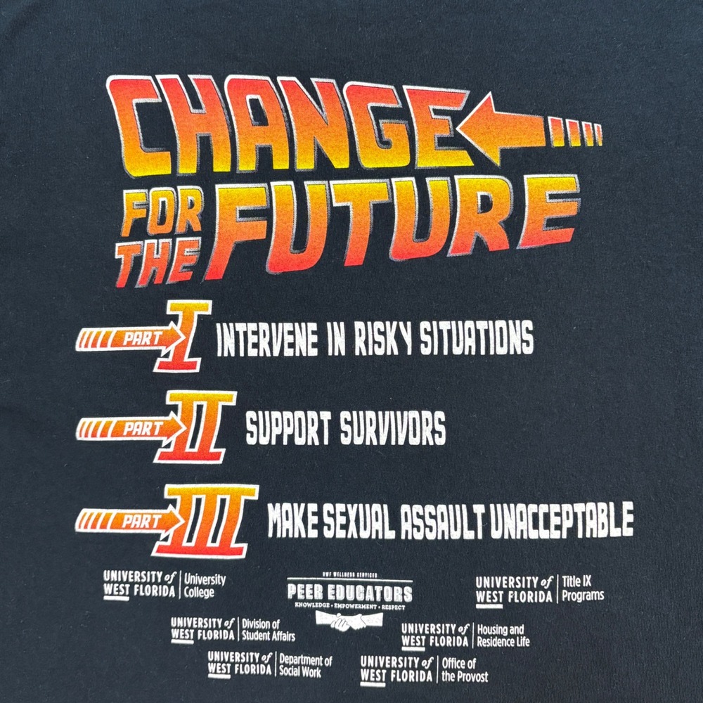 Back to the Future Change For The Future Graphic T Shirt Mens Large Black - Picture 4 of 10